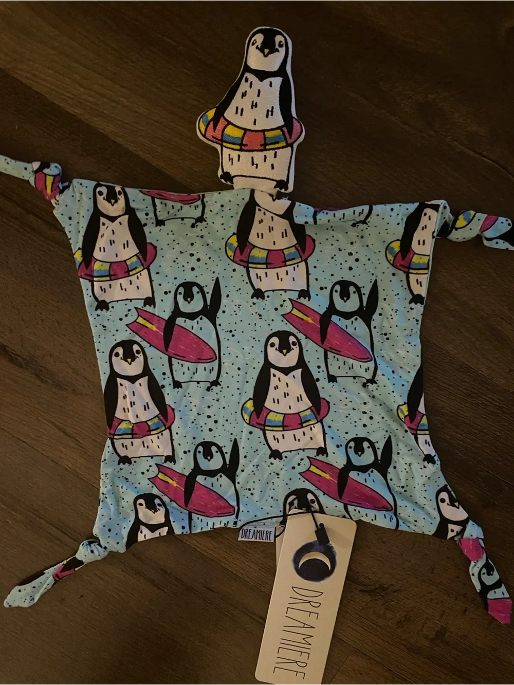 Dreamer Kids Penguin Comfort Lovey NWT